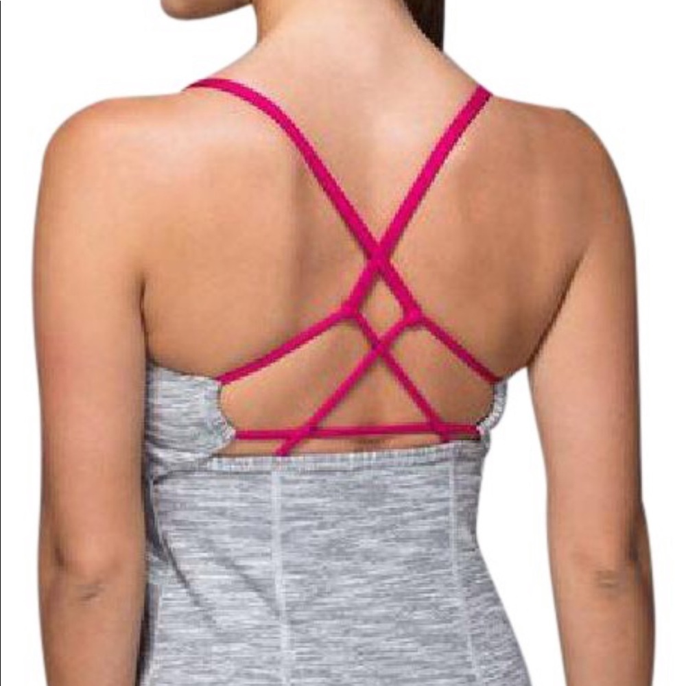 Lululemon top 💫 Grey and light pink workout top